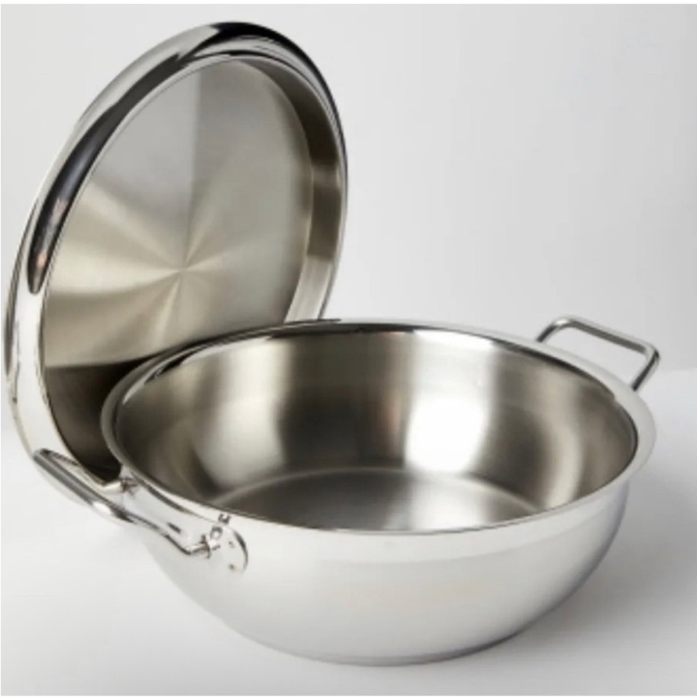 Silga Teknika Stainless Steel Casserole Sauce Pan 28 Cm/11" W/ Lid 17028 Italy